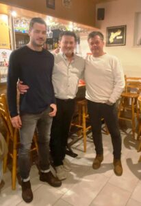 Clubhauswirt Andreas Müller mit Gunther & Julian Metz